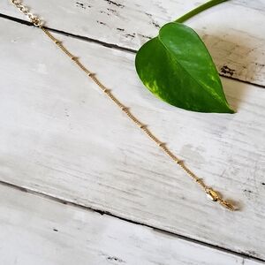 18 Karat Gold Filled Dot and Chain Delicate Bracelet